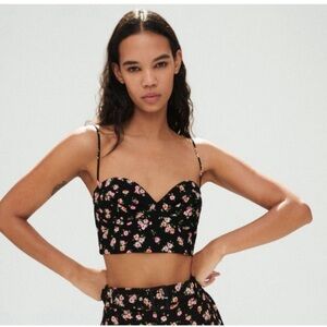 NWT Zara Floral Crop Top